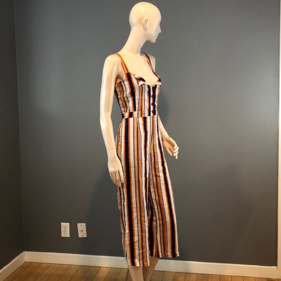 NWOT Faithfull the Brand Striped Linen Jumpsuit - Picture 3 of 8